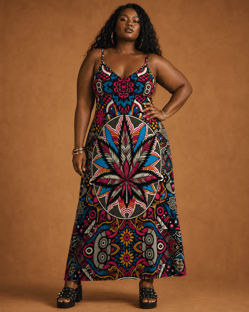 Batik Bliss Long Sleeveless Dress Artsadd