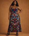 Batik Bliss Long Sleeveless Dress Artsadd