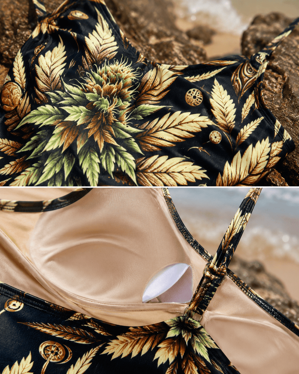 Batik Buds Deep V Swimsuit e-joyer