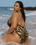Batik Buds Deep V Swimsuit e-joyer