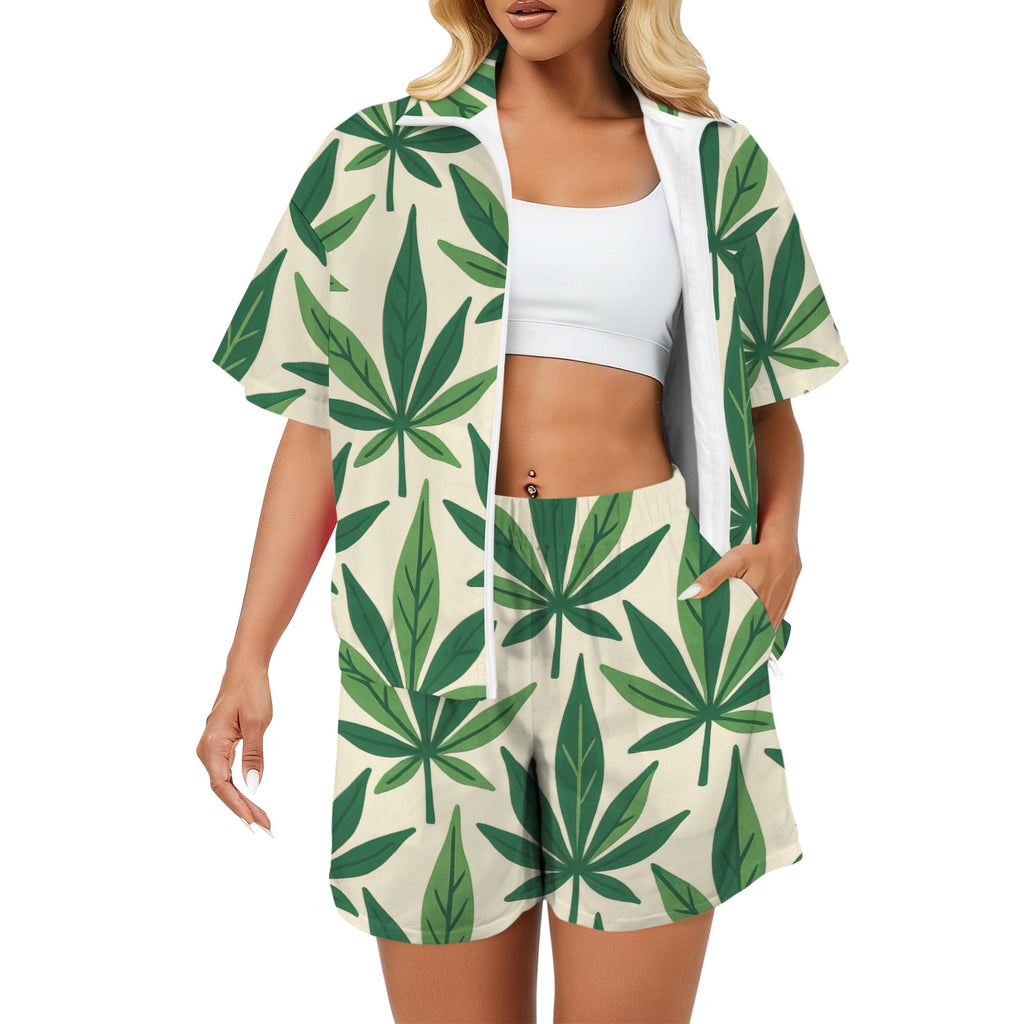Windbreaker & Shorts Set — back view windbreaker