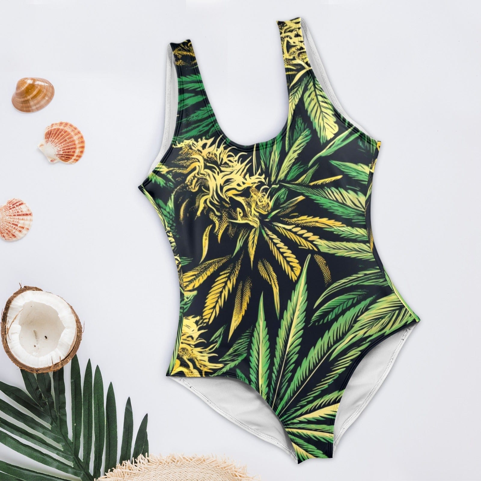 Big Buds Backless Swimsuit Women's High Cut Backless Swimsuit (S50)