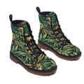 Big buds print vegan Martin boots in white, top-down view