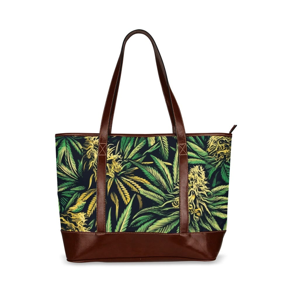 Big Buds Leathery Tote Tote Handbags (1642)