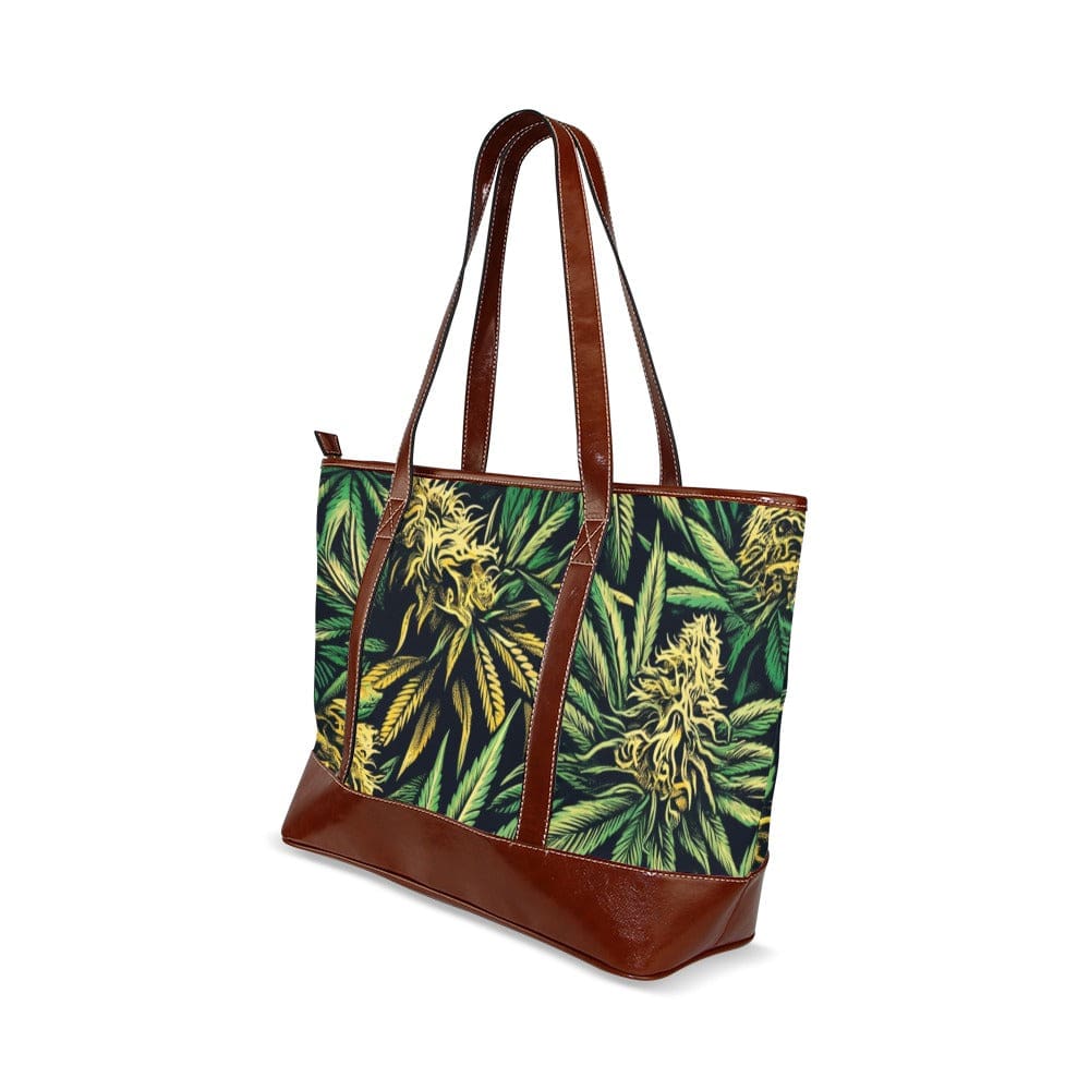 Big Buds Leathery Tote Tote Handbags (1642)