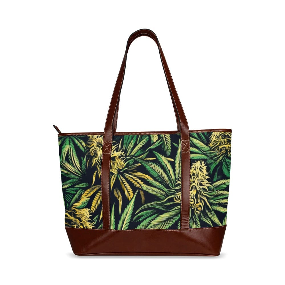 Big Buds Leathery Tote Tote Handbags (1642)