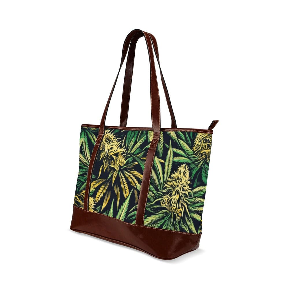 Big Buds Leathery Tote Tote Handbags (1642)