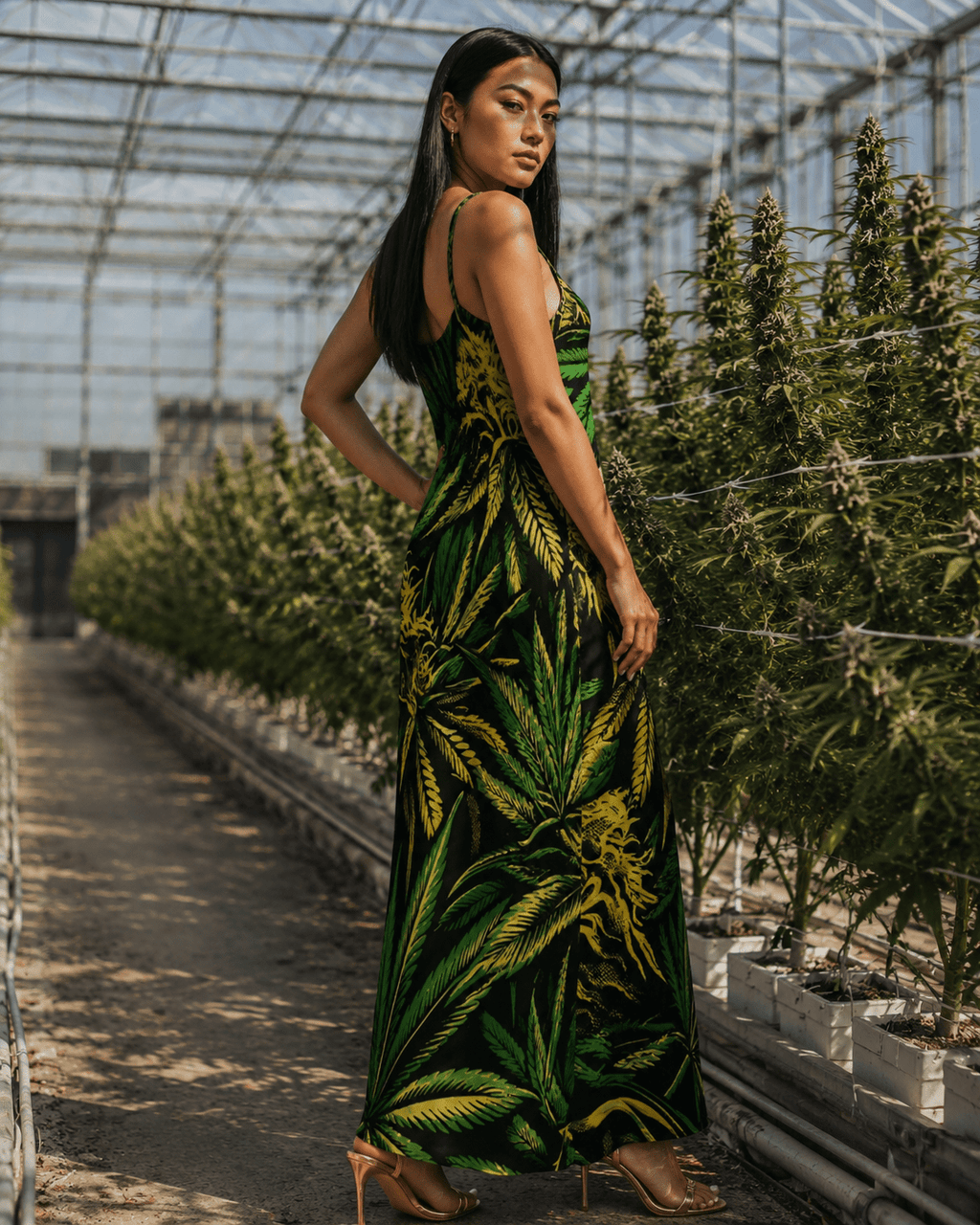 Big Buds Long Sleeveless Dress Artsadd