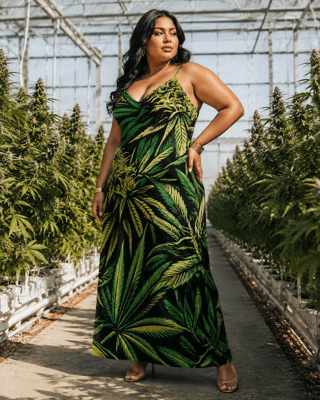 Big Buds Long Sleeveless Dress Artsadd