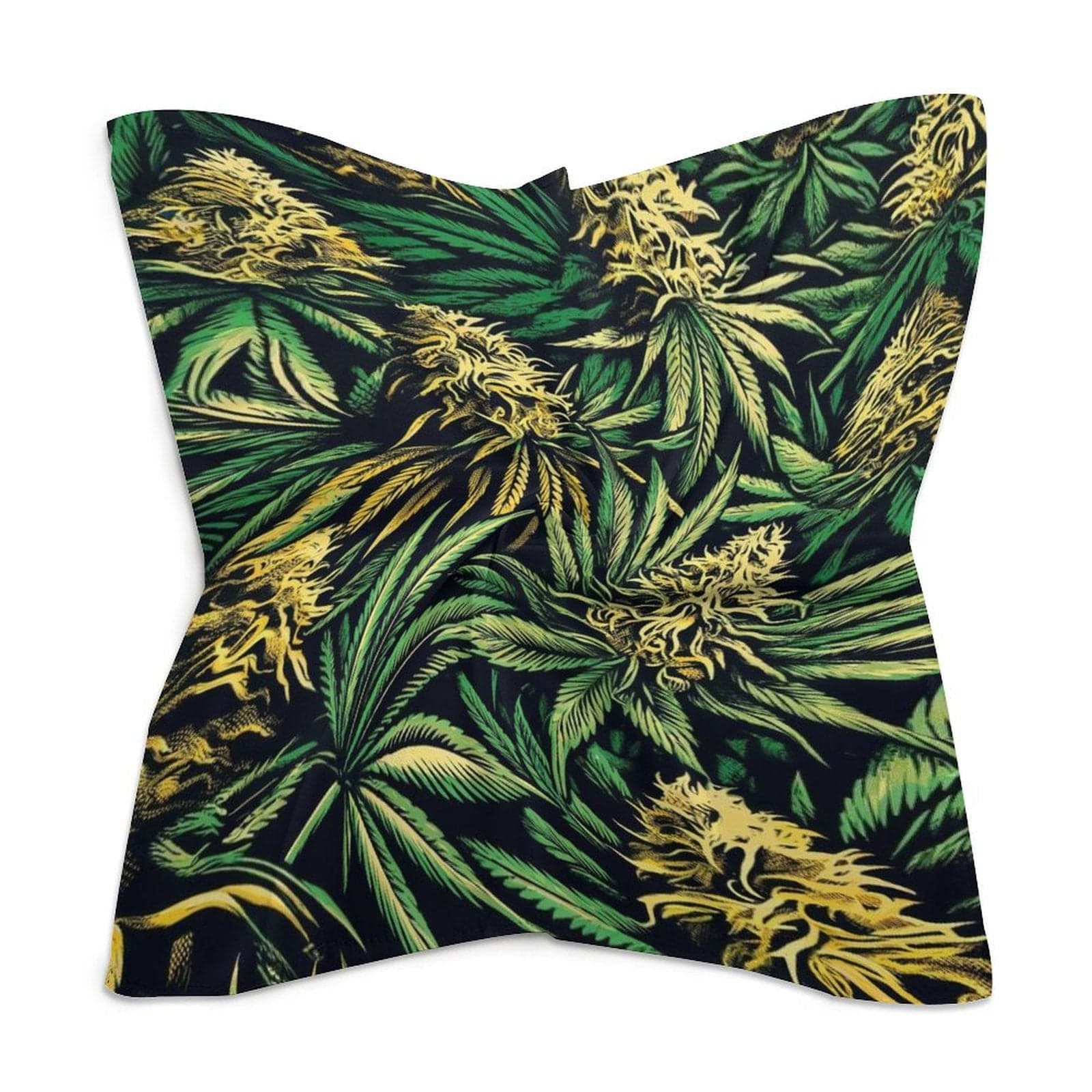 Big buds print scarf, tied as neckerchief