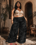 Black Widow Wide-Leg Pants Artsadd