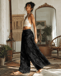 Black Widow Wide-Leg Pants Artsadd
