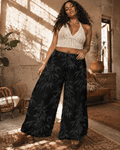 Black Widow Wide-Leg Pants Artsadd