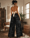 Black Widow Wide-Leg Pants Artsadd