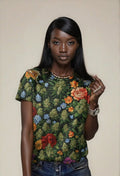 Jane Dope Bloom Cotton T — floral bloom print women's cotton tee