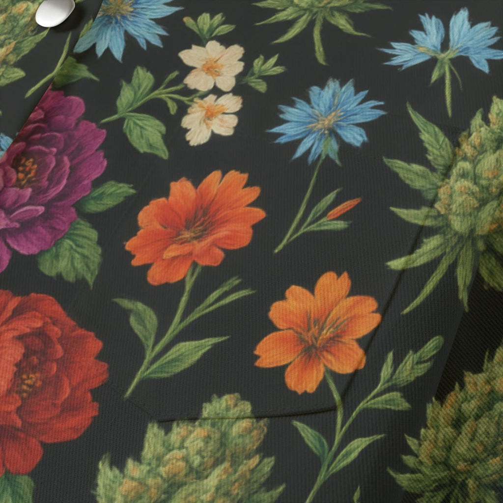 Bloom Cropped Jacket — collar and zip detail close-up