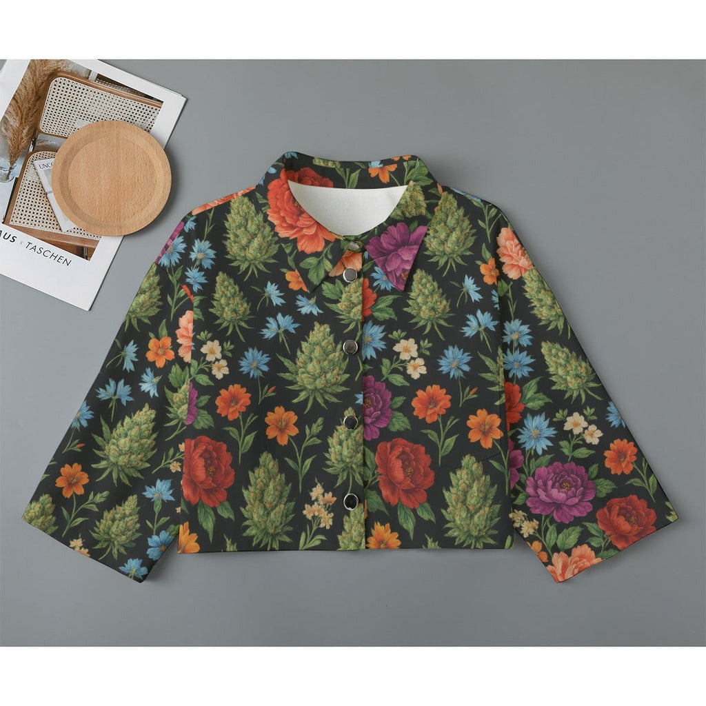 Bloom Cropped Jacket — front view showing cropped silhouette