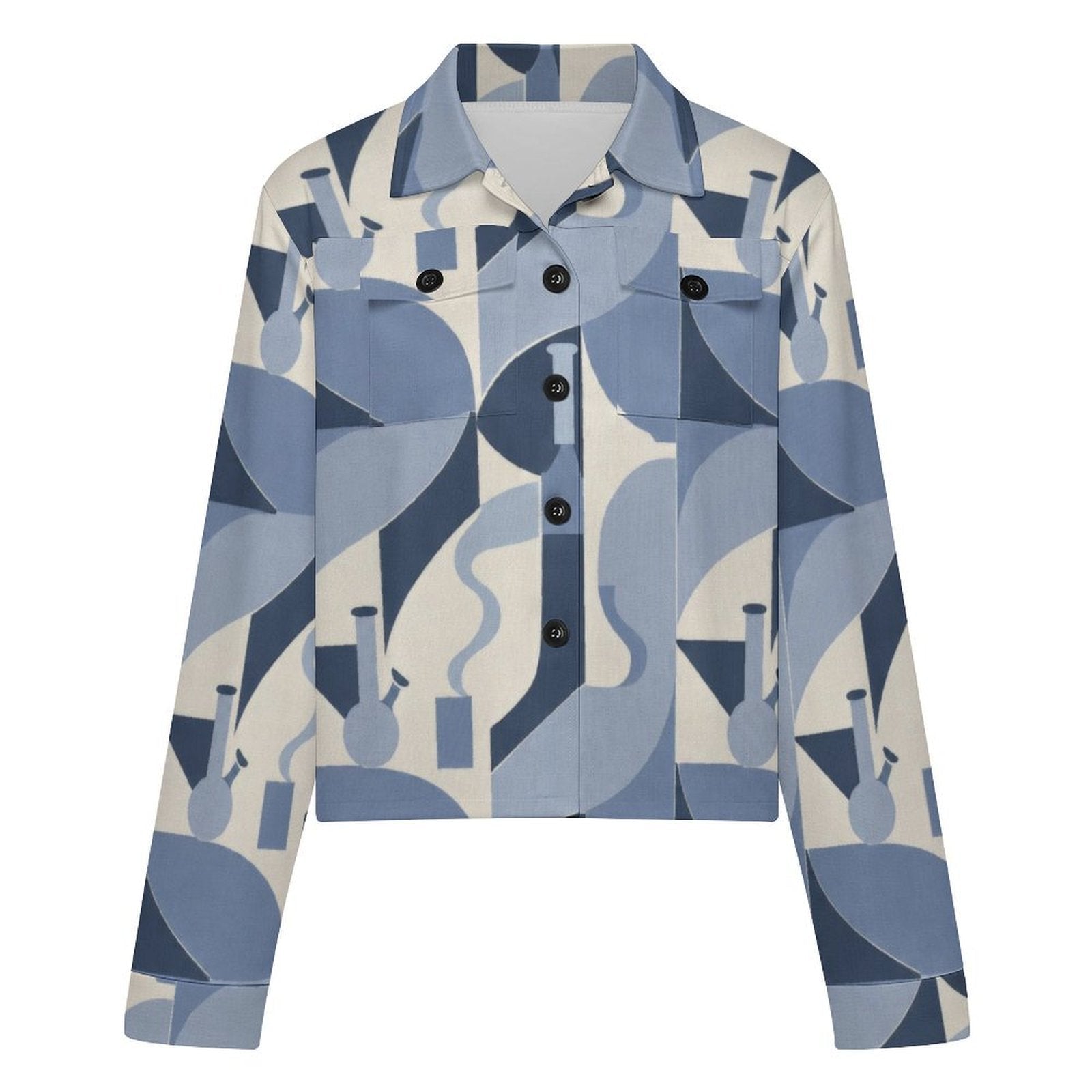 Bongy Denim Look Fall Cropped Shirt Jacket - JANE DOPE