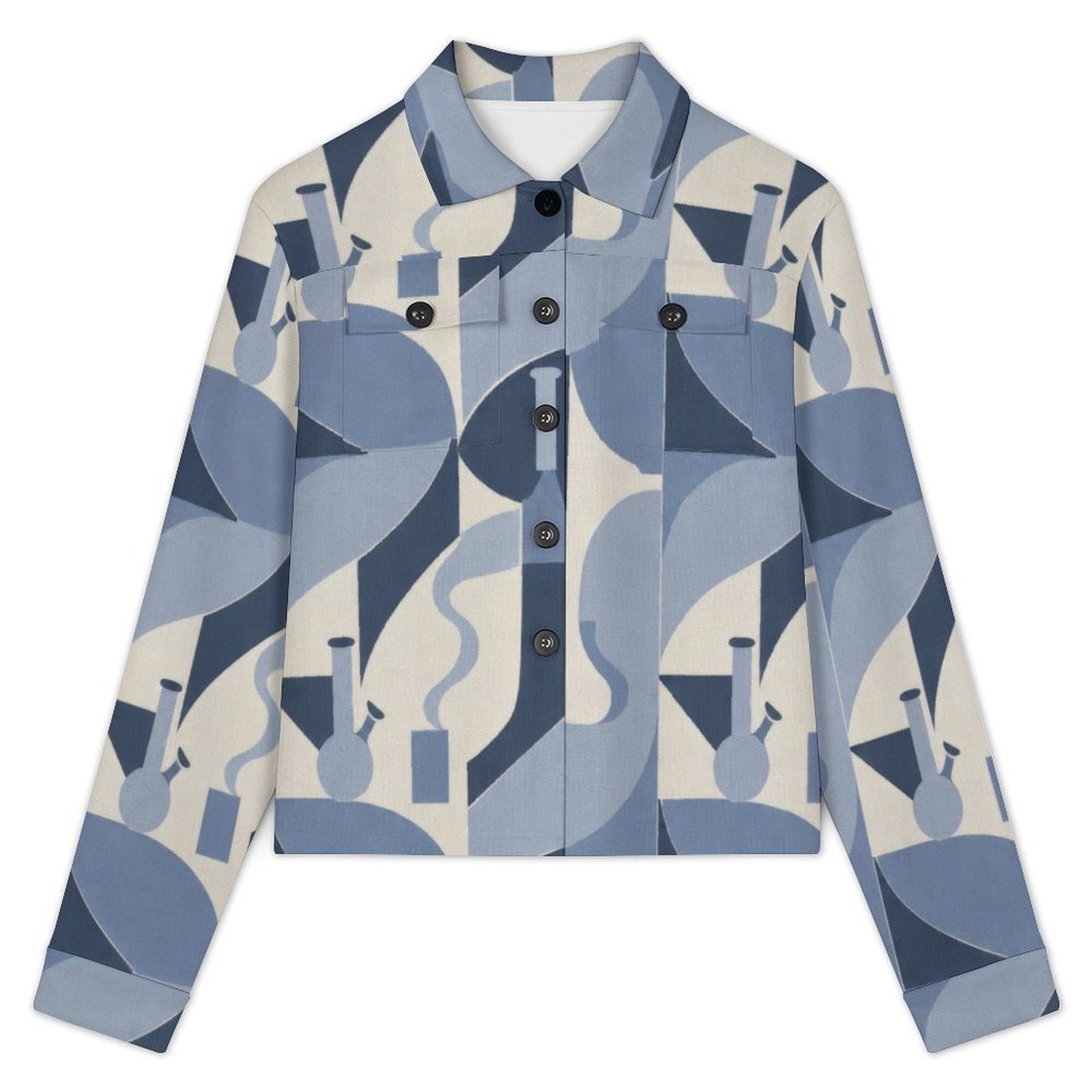 Bongy Denim Look Fall Cropped Shirt Jacket - JANE DOPE