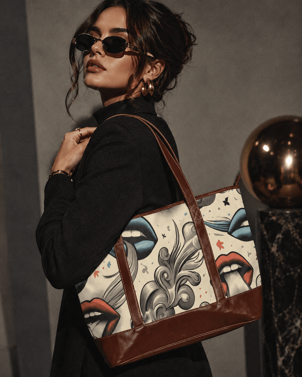 Boujie Vegan Leather Tote Bag e-joyer
