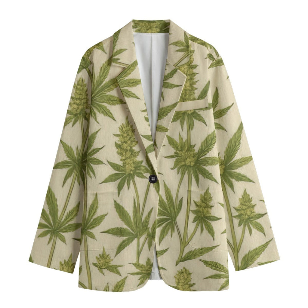 Bud Cotton Blazer Plus — white colourway front view