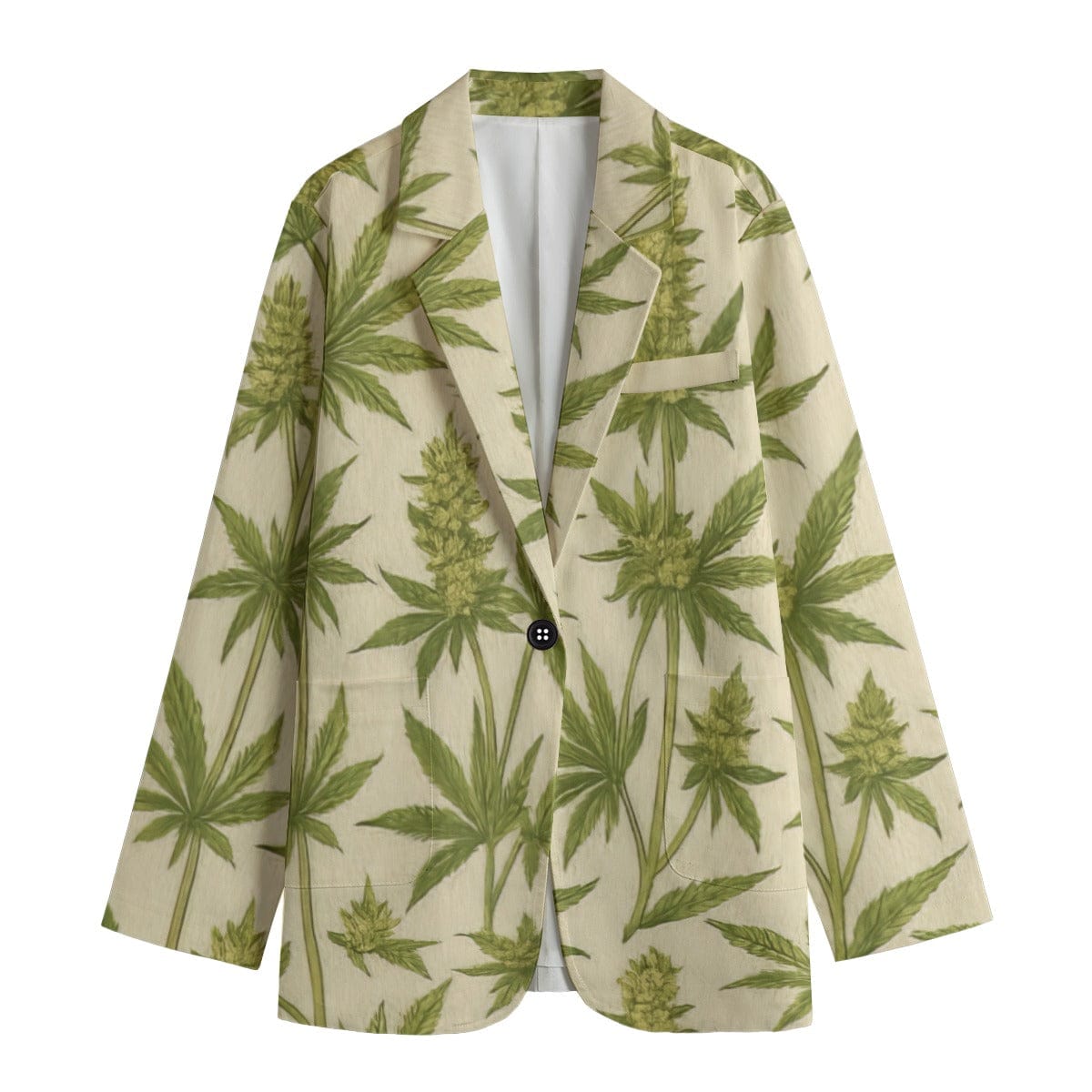 Bud Cotton Blazer Plus — white colourway front view