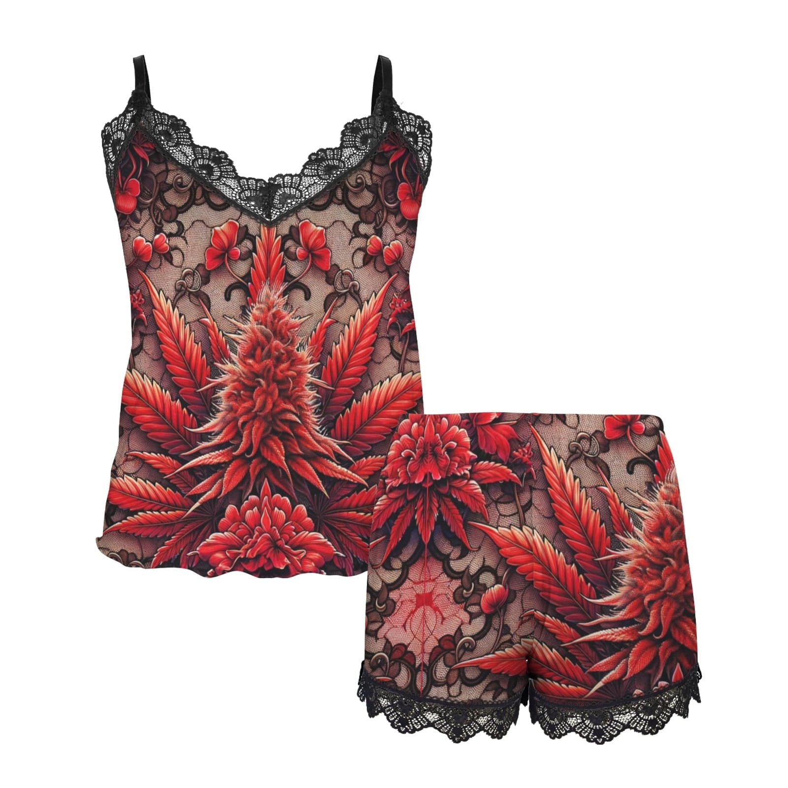 Buds & Lace Camisole Pajama Set Lace Camisole Pajama Set (Sets 29)