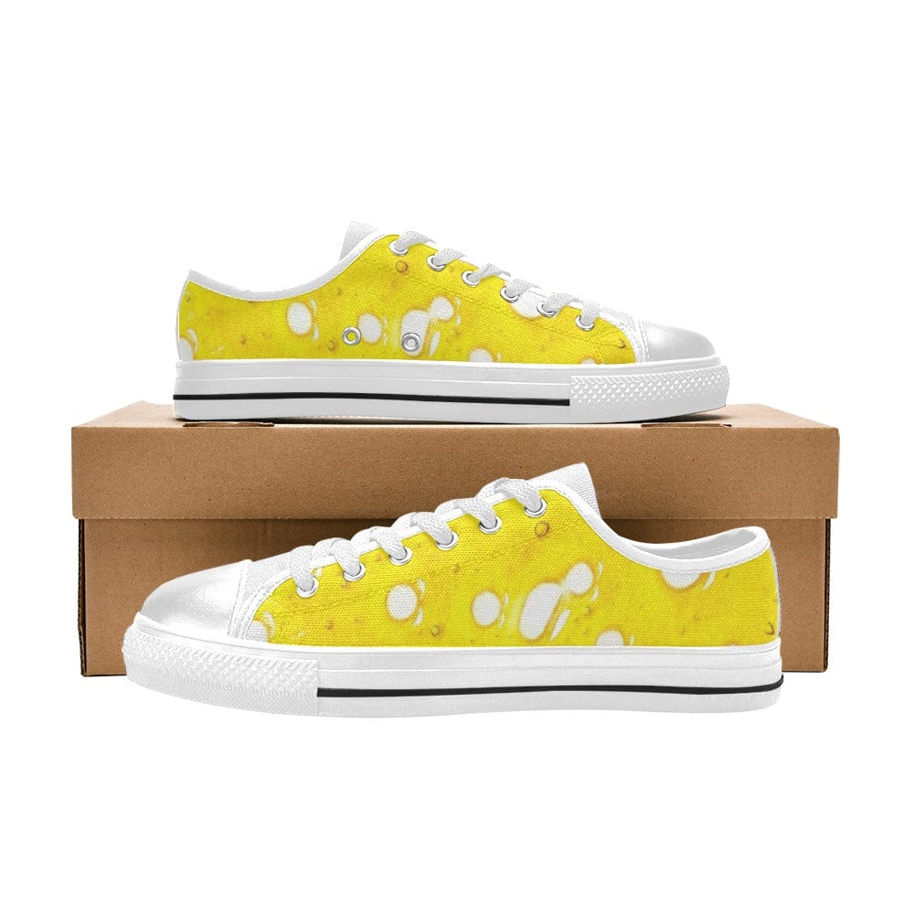 Dab Slab all-over print low top canvas sneaker, back view showing heel