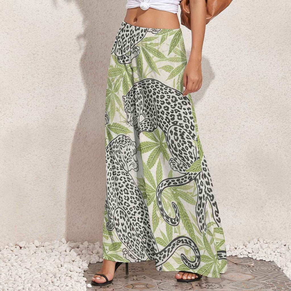 Leopard Wide-Leg Pants