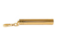 Polished gold doob tube keychain, product shot