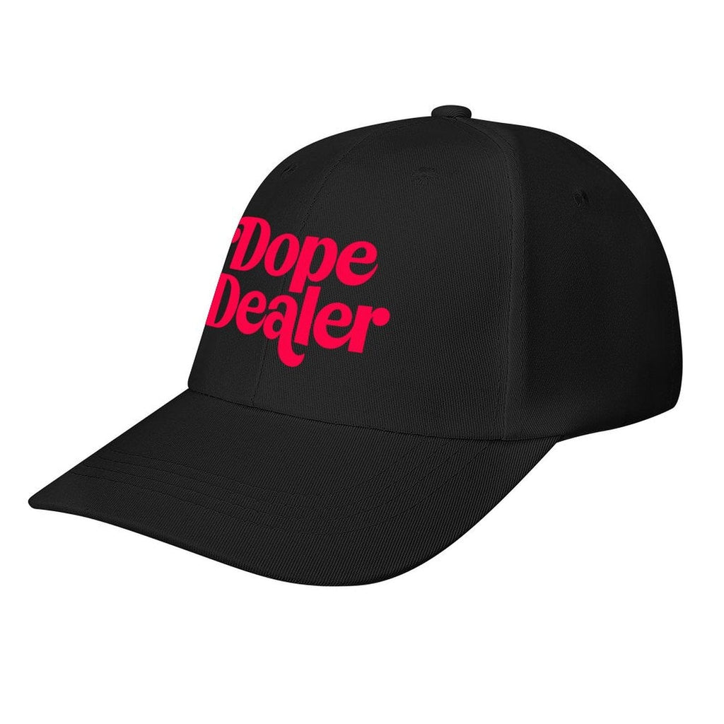 DOPE DEALER cap in black colourway, front view