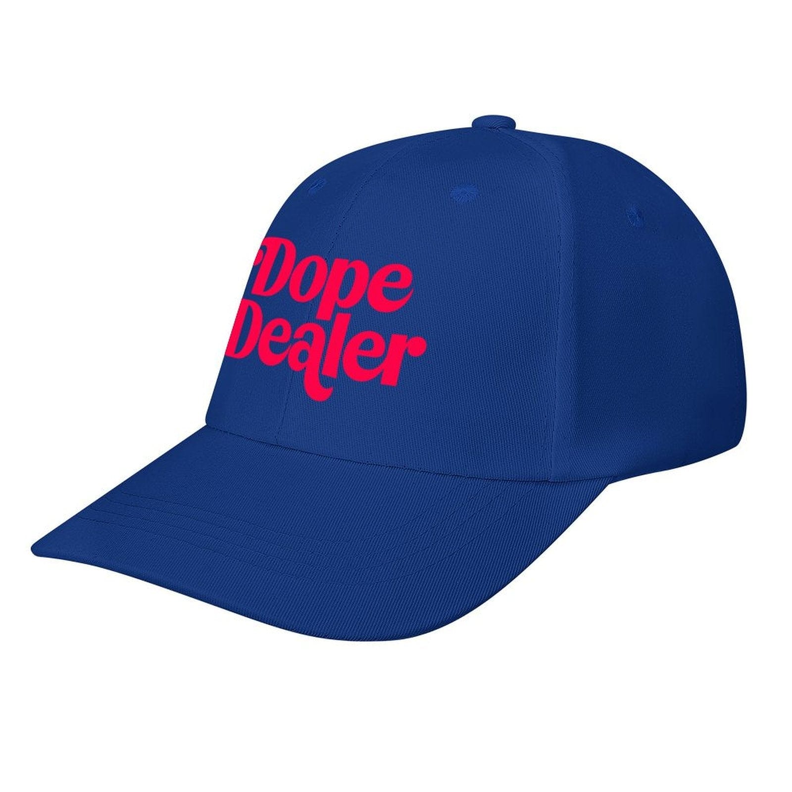 DOPE DEALER cap in navy colourway, front view