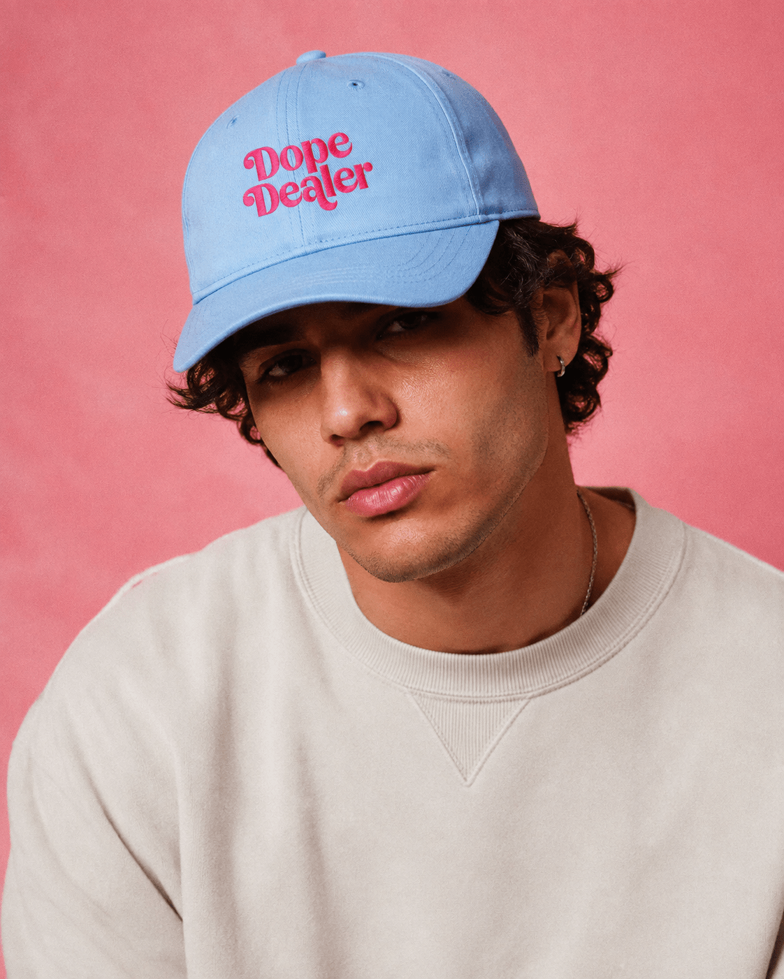 Embroidery Soft-Crown Flat Cap Yoycol