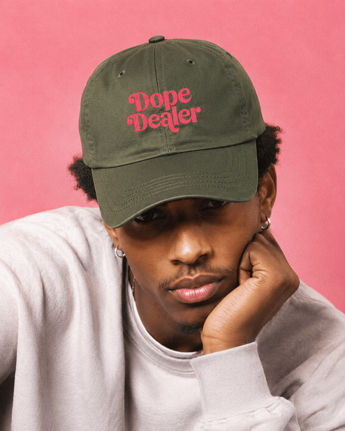 Embroidery Soft-Crown Flat Cap Yoycol