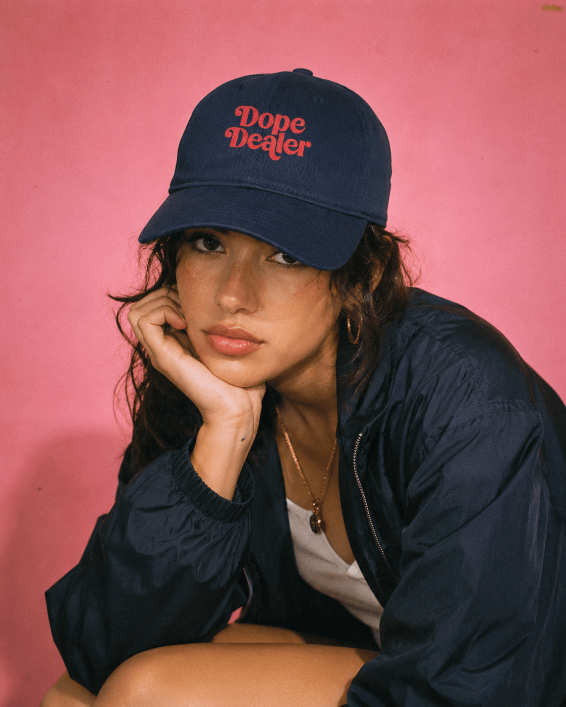 Embroidery Soft-Crown Flat Cap Yoycol