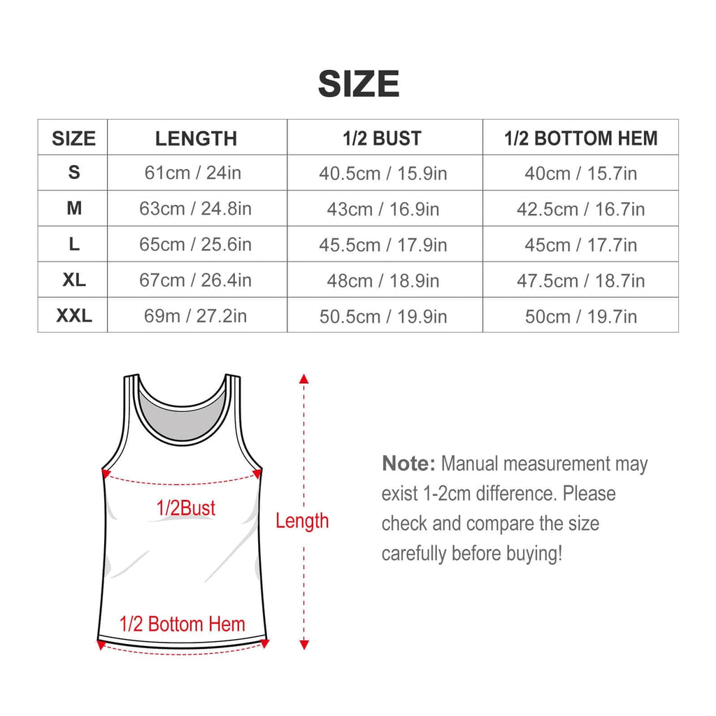 Rainbow pride graphic tank top, hem detail close-up