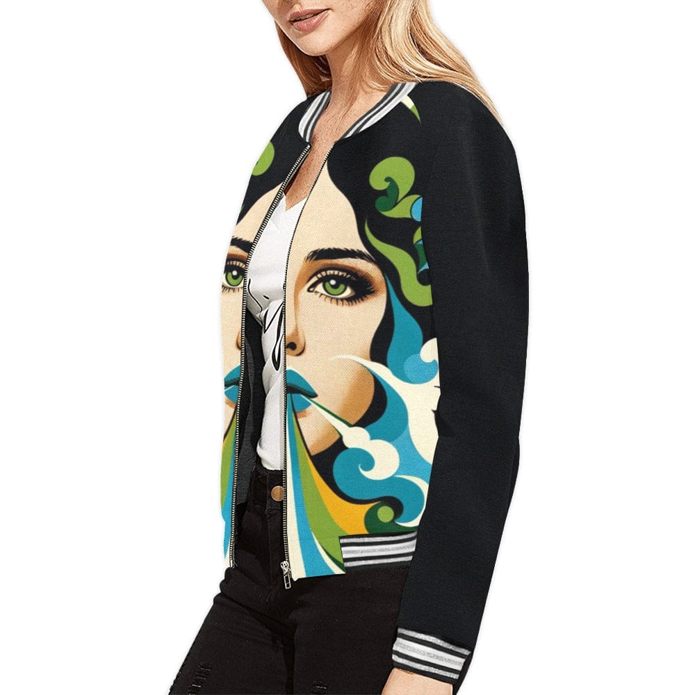 shalom chic bomber Jacket All Over Print Bomber Jacket for Women (H21)