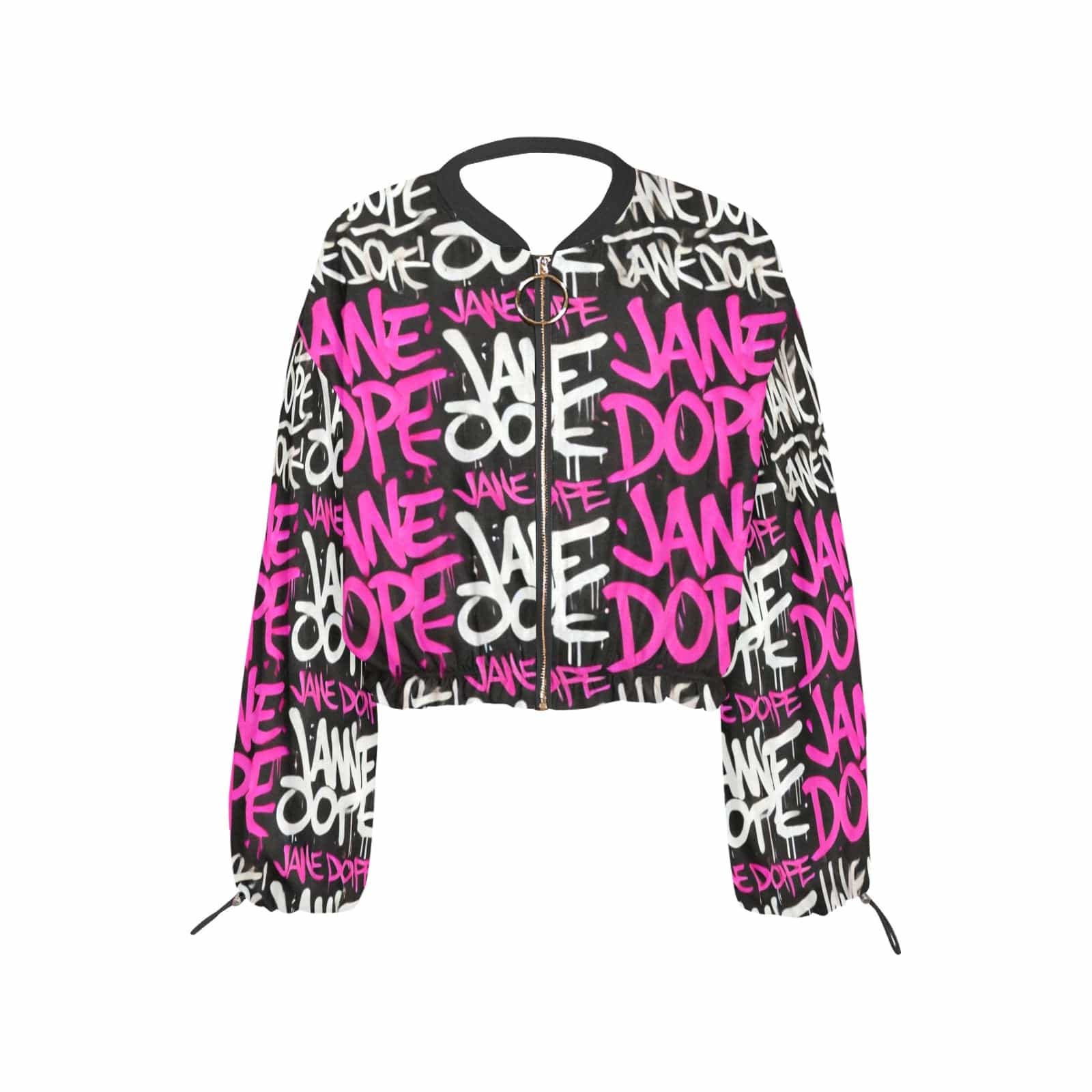 Dank Cropped Jacket All Over Print Cropped Jacket for Women (H30)