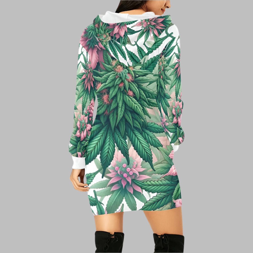 Pink Haze Hoodie Mini Dress All Over Print Hoodie Mini Dress (H27)