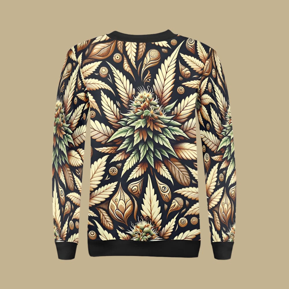Batik Buds Crewneck Crewneck Sweatshirt for Women (H18)