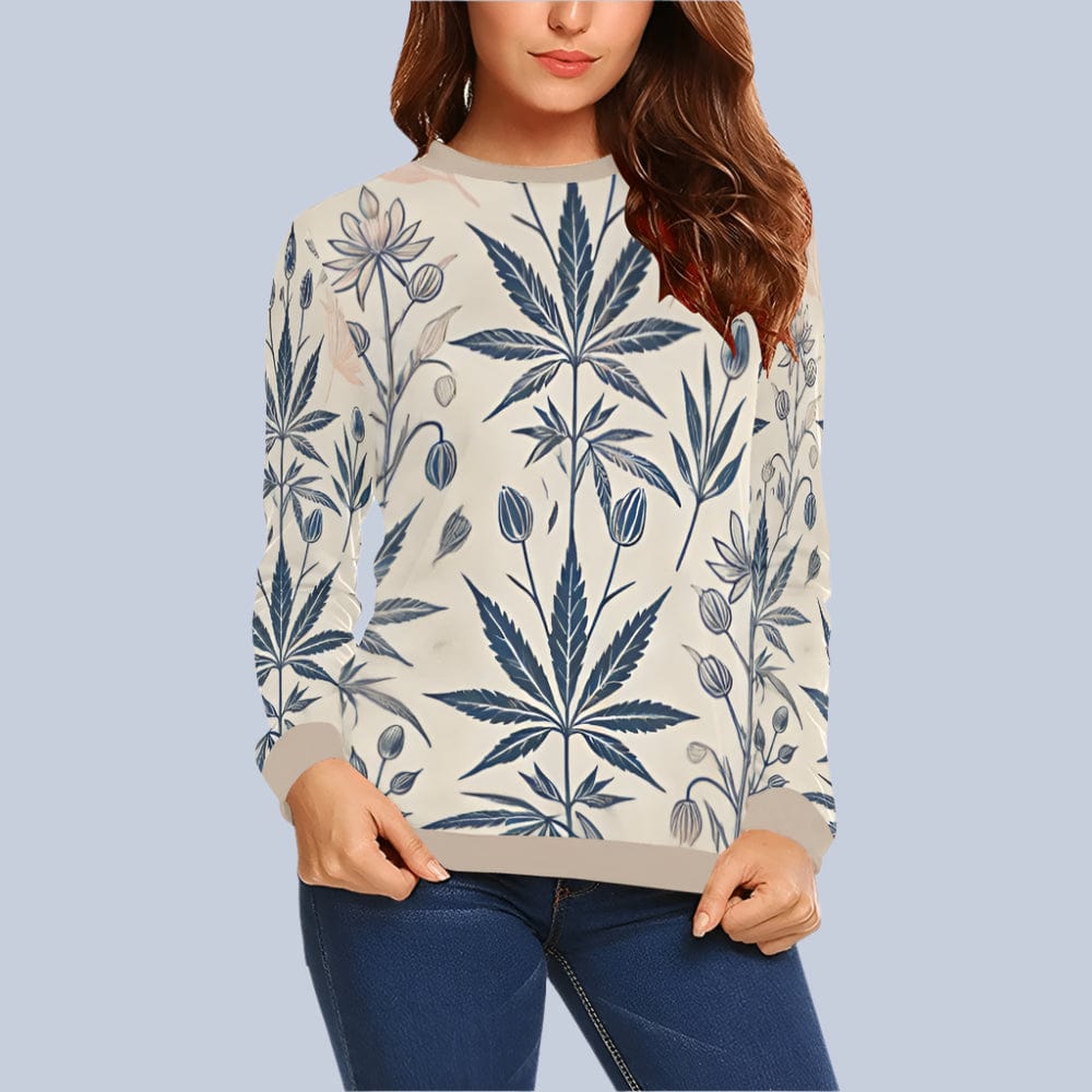 Soft Sativa Crewneck Crewneck Sweatshirt for Women (H18)