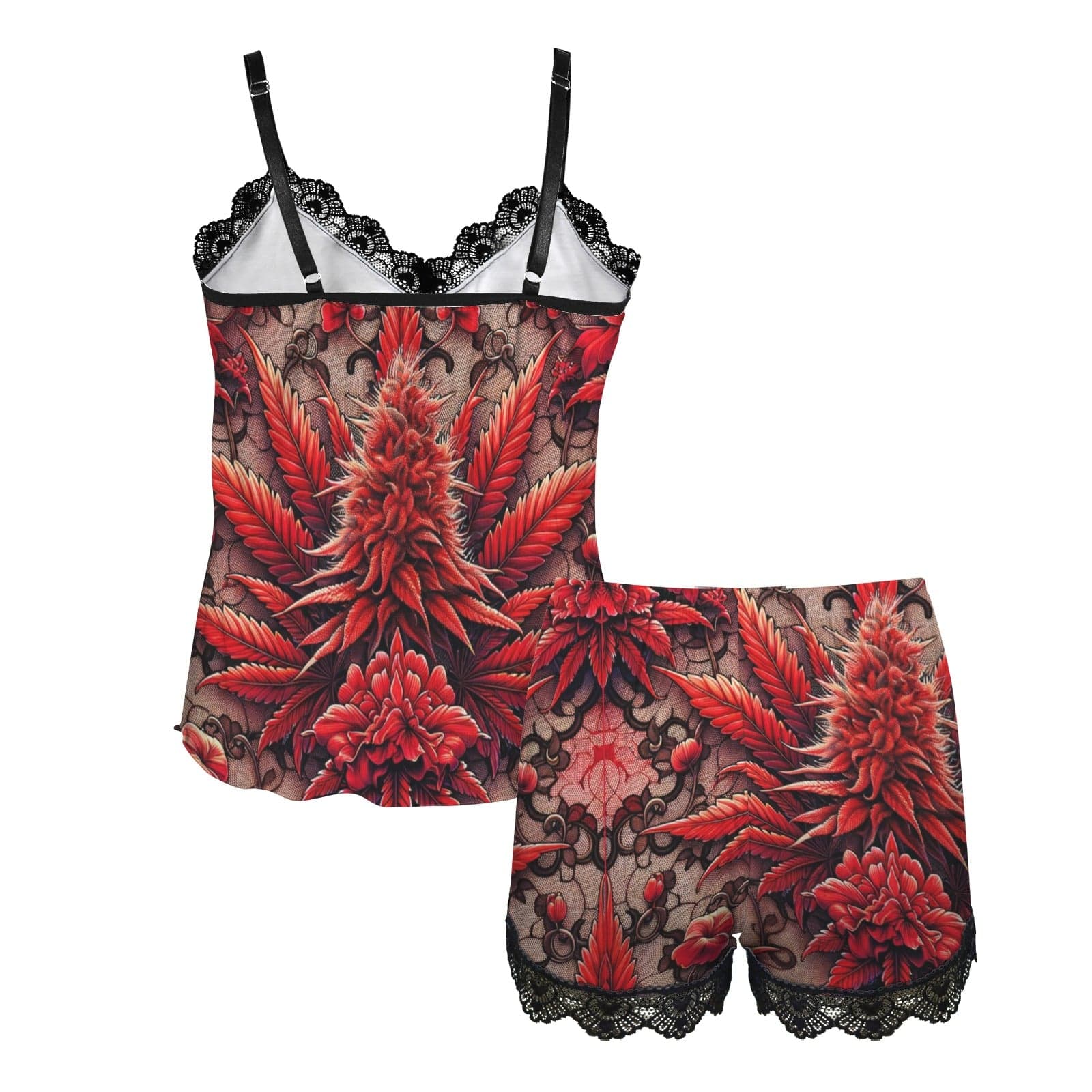 Buds & Lace Camisole Pajama Set Lace Camisole Pajama Set (Sets 29)