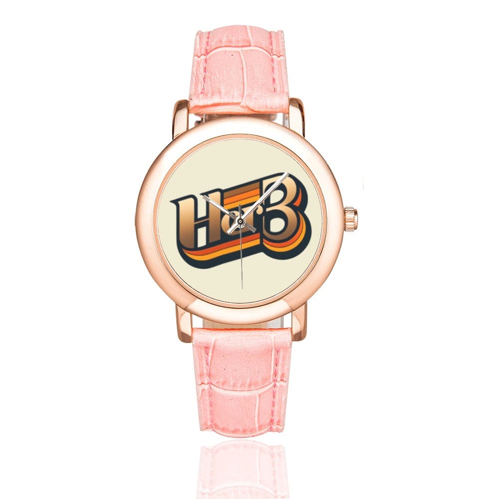 HER.B Watch - Rose Gold Leather Strap Lady's Rose Gold Watch (201)