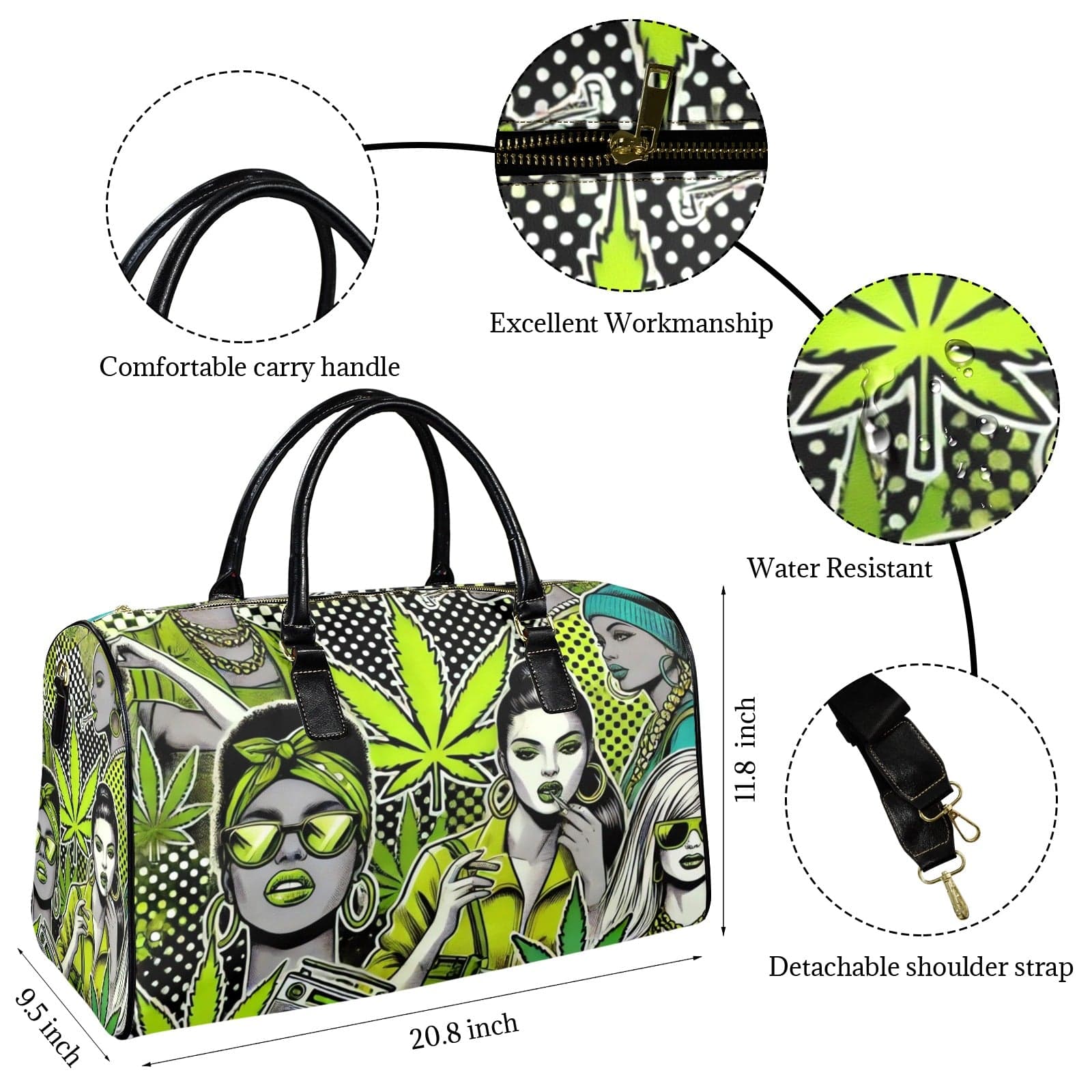 Bad B LUX XL Bag Leather Travel Bag-Large (Short Patch) (1735)