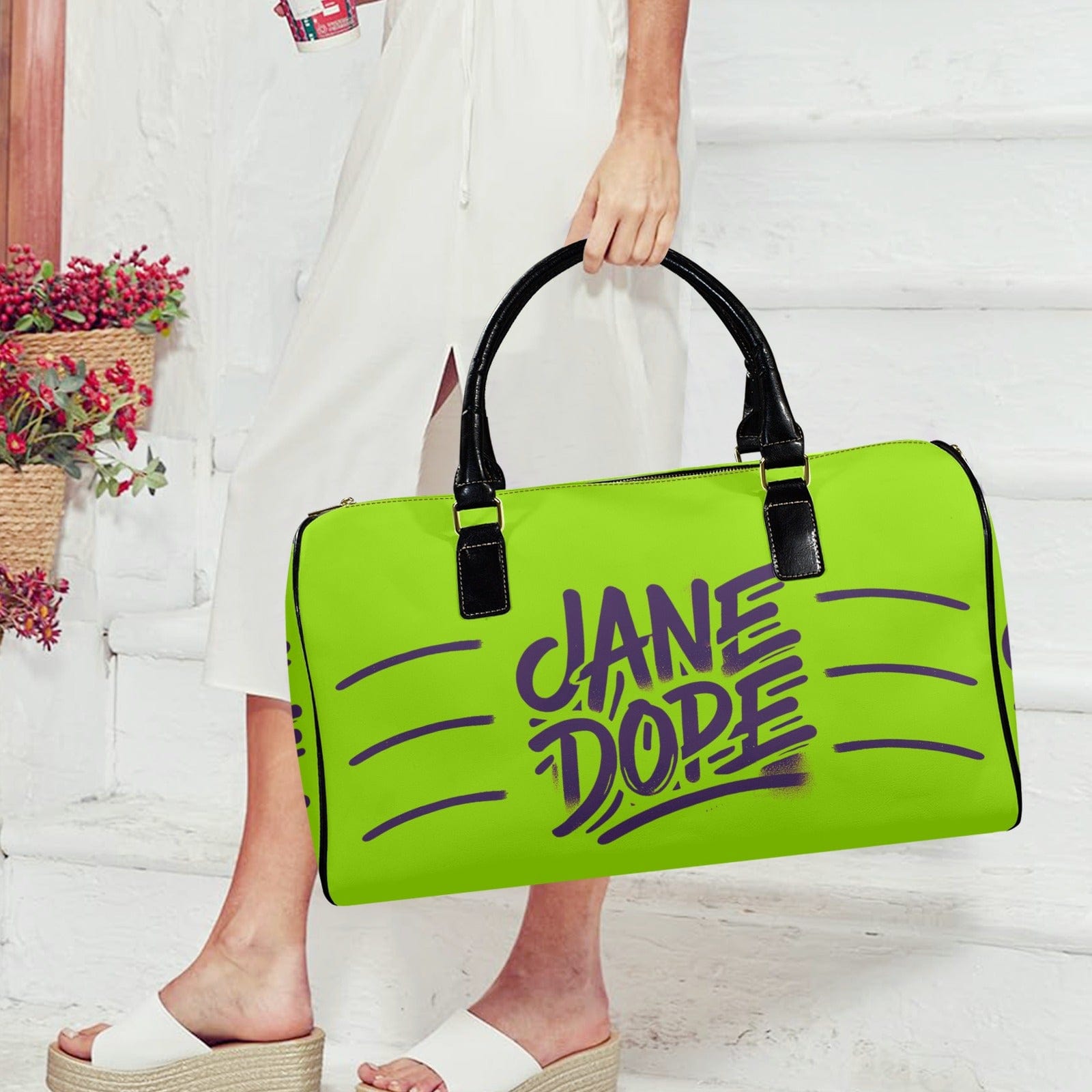 BRAT DOPE BAG Leather Travel Bag-Small (Short Patch) (1735)