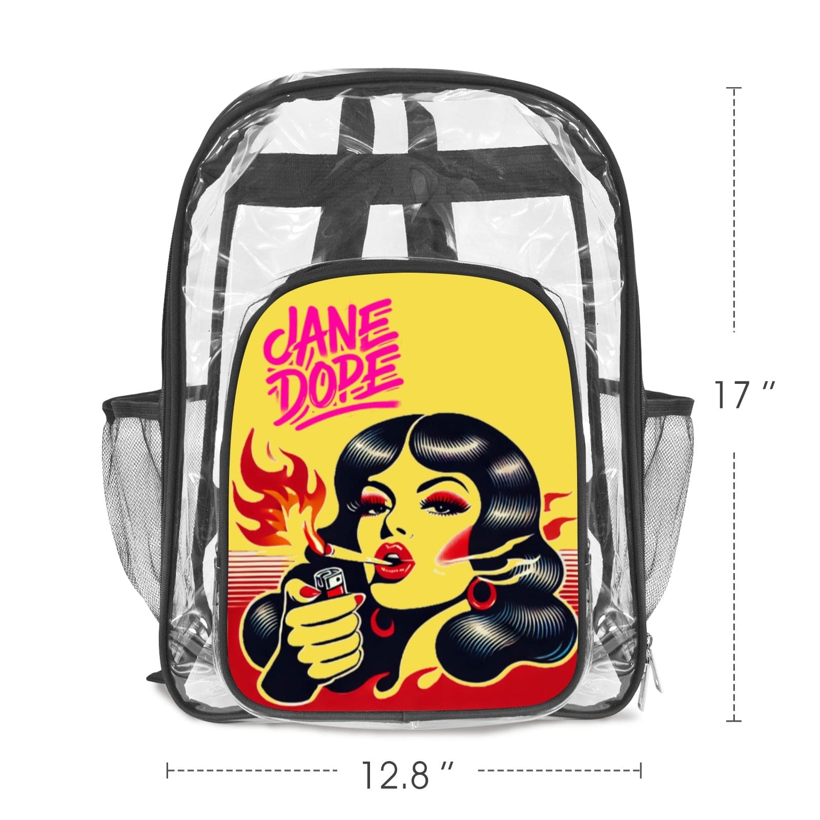 Burn One Clear Bag PVC Transparent Backpack