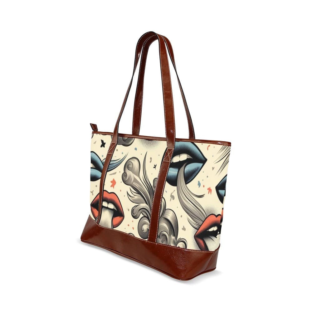 Boujie Leathery Tote Tote Handbags (1642)