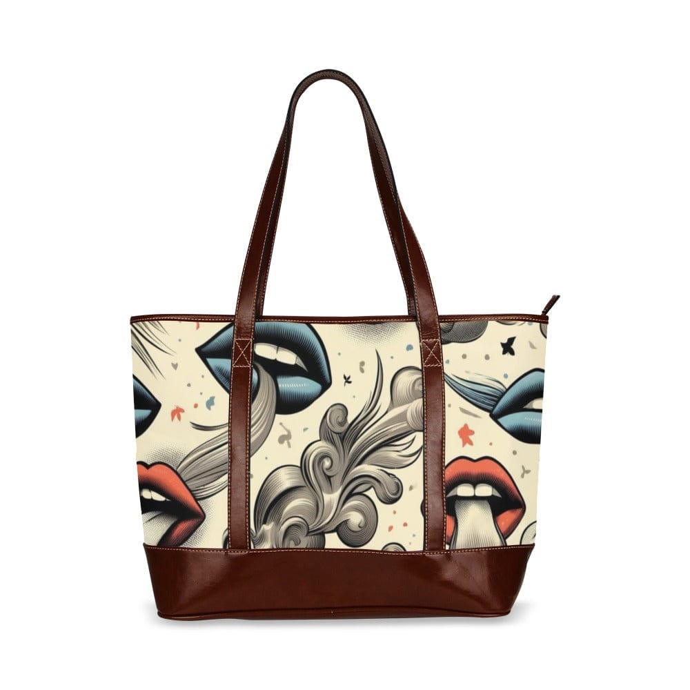 Boujie Leathery Tote Tote Handbags (1642)