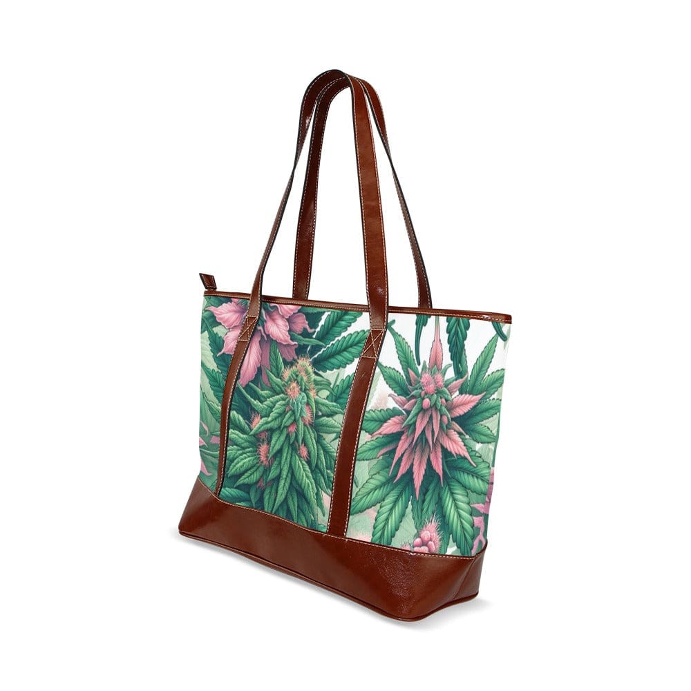 Pink Haze Leathery Tote Tote Handbags (1642)