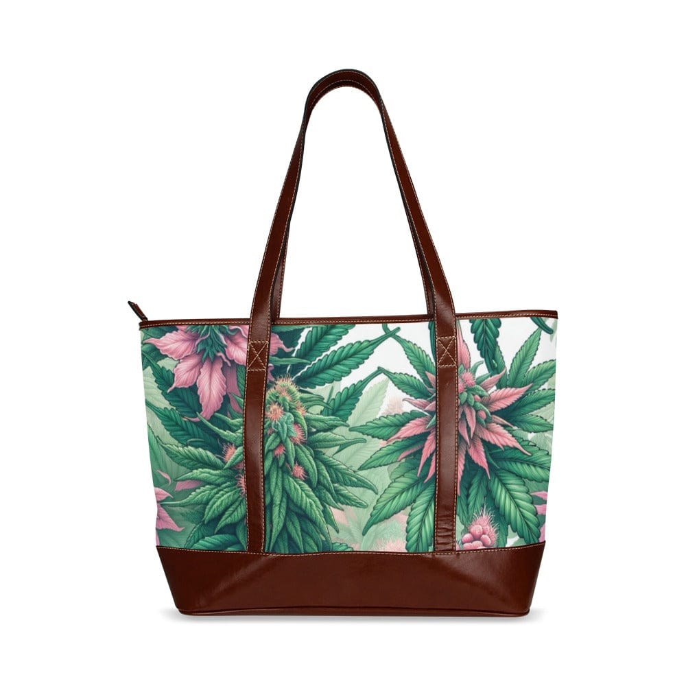 Pink Haze Leathery Tote Tote Handbags (1642)